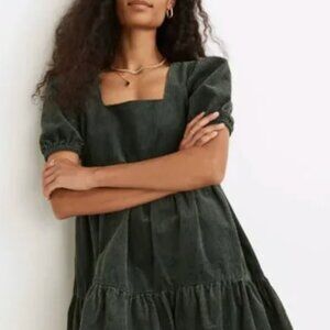Green Madewell Corduroy Mini Dress
